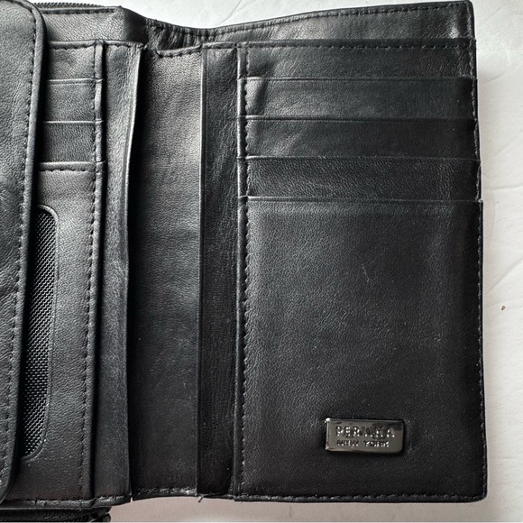 Perlina Black Leather Bifold Wallet - Picture 7 of 13